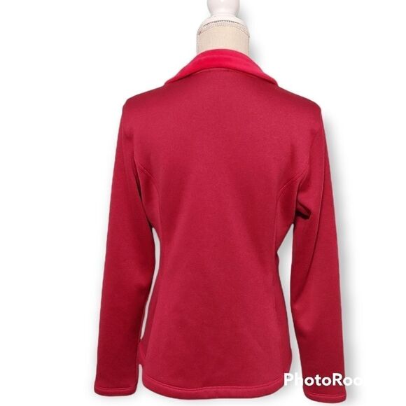 The North Face Agave Heathered Red fleece full zip jacket - Picture 3 of 6